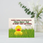 Dale Carnegie Inspirerend Quote "Veel plezier" Briefkaart (Staand voorkant)