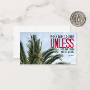 Dale Carnegie Inspirerend Quote "Veel plezier" Notitiekaartje