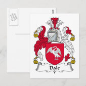 Dale Family Crest Briefkaart (Voorkant / Achterkant)