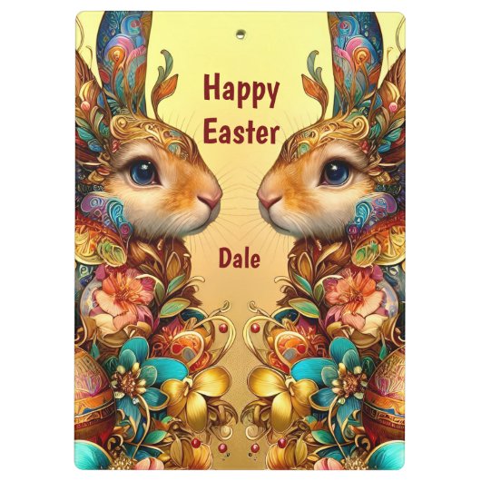 DALE ~ GELUKKIG PASEN ~ PAASKONIJNEN ~ KLEMBORD (Achterkant)