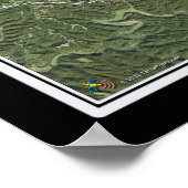 Dale Hollow Lake Kentucky - Tennessee-satelliet Poster (Hoek)