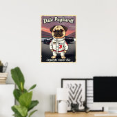 Dale Pughardt Legenden Sterven Nooit Poster (Thuiskantoor)