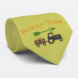 Dale Pumpkin-Boerderij Herfst op een bruin Stropdas
