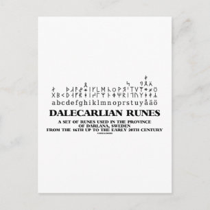 Dalecarlian runen set van runen in Darlana Zweden Briefkaart
