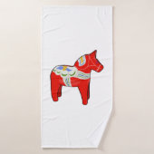Dalecarlistisch paard badhanddoek (Badhanddoek)