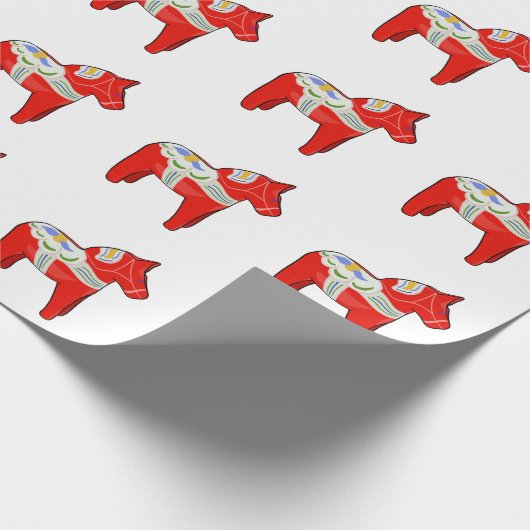 Dalecarlistisch paard cadeaupapier (Hoek)