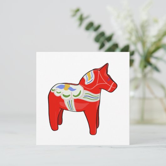 Dalecarlistisch paard kaart (Staand voorkant)