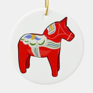 Dalecarlistisch paard keramisch ornament