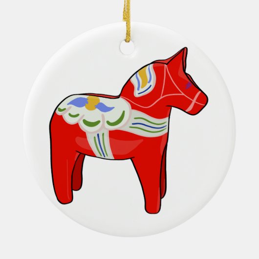 Dalecarlistisch paard keramisch ornament (Achterkant)