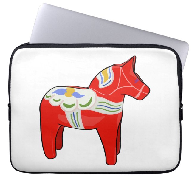 Dalecarlistisch paard laptop sleeve (Voorkant)