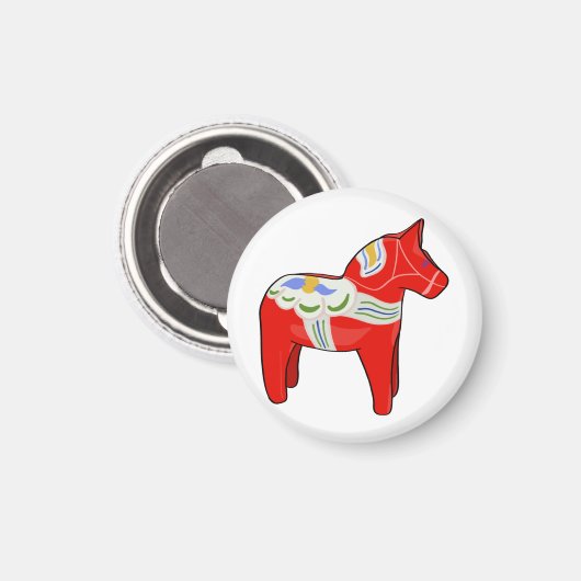 Dalecarlistisch paard magneet (Voorkant / Achterkant)