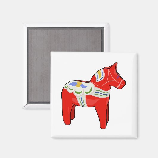 Dalecarlistisch paard magneet (Voorkant / Achterkant)