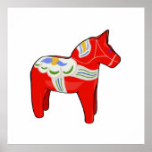 Dalecarlistisch paard poster (Voorkant)