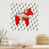 Dalecarlistisch paard poster (Keuken)