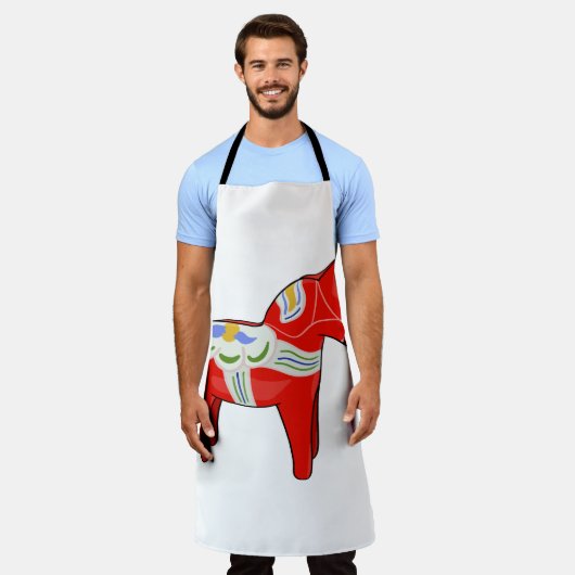 Dalecarlistisch paard schort (Gedragen)