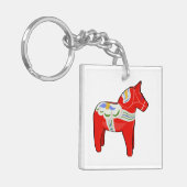 Dalecarlistisch paard sleutelhanger (Voorkant Links)