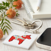 Dalecarlistisch paard sleutelhanger (Voorkant Rechts)