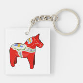 Dalecarlistisch paard sleutelhanger (Achterkant)
