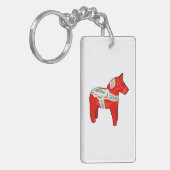 Dalecarlistisch paard sleutelhanger (Voorkant Links)