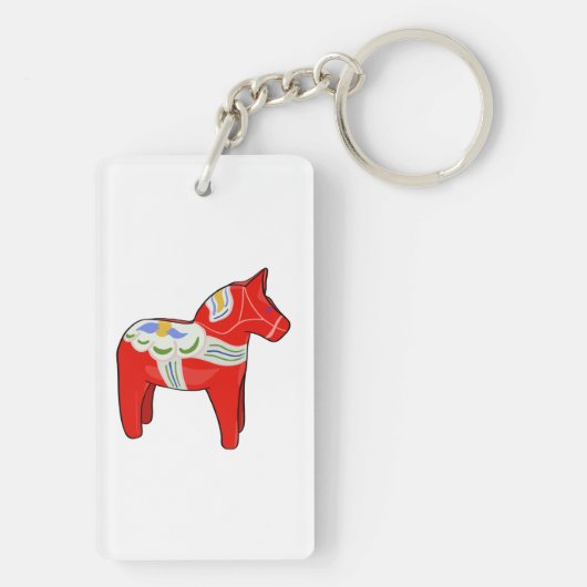 Dalecarlistisch paard sleutelhanger (achterkant)
