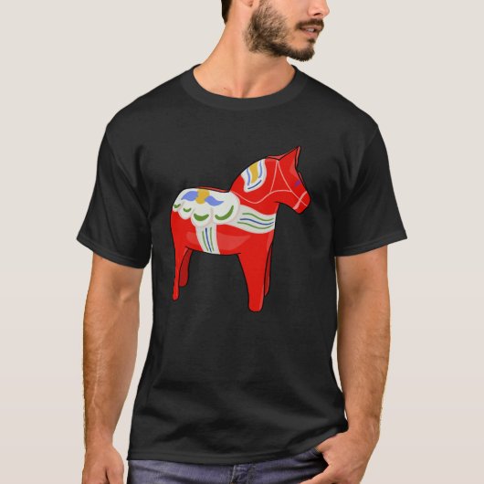 Dalecarlistisch paard t-shirt (Voorkant)