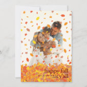 DALENDE BLADEREN FOTO FEESTDAGENKAART (Voorkant)