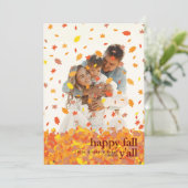 DALENDE BLADEREN FOTO FEESTDAGENKAART (Staand voorkant)