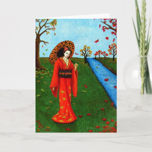 "Dalende Bladeren " Kaart (Voorkant)