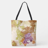 "dalende de herfstbladeren" helemaal over tote bag (Achterkant)