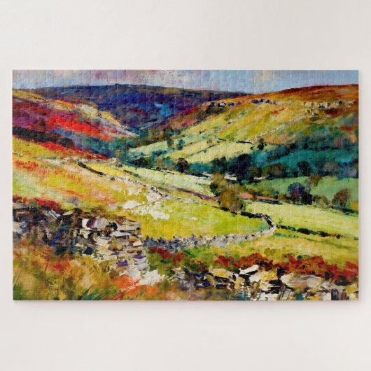 Dales in Bloom: een landschap in Yorkshire Legpuzzel (Horizontaal)