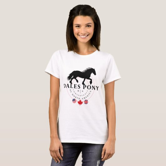 Dales pony, een zeldzaam Brits ontwerp T-shirt (Voorkant volledig)