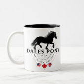 Dales pony, een zeldzaam Brits ontwerp Tweekleurige Koffiemok (Links)