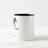 Dales pony, een zeldzaam Brits ontwerp Tweekleurige Koffiemok (Center)