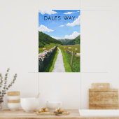 Dales Way Wandelroute Reisposter Poster (Keuken)