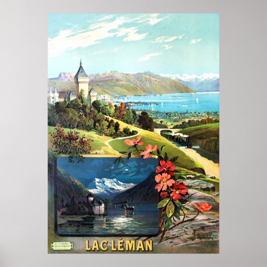 d'ALÉSI, F. Hugo. Lac Leman, 1895. Poster (Voorkant)