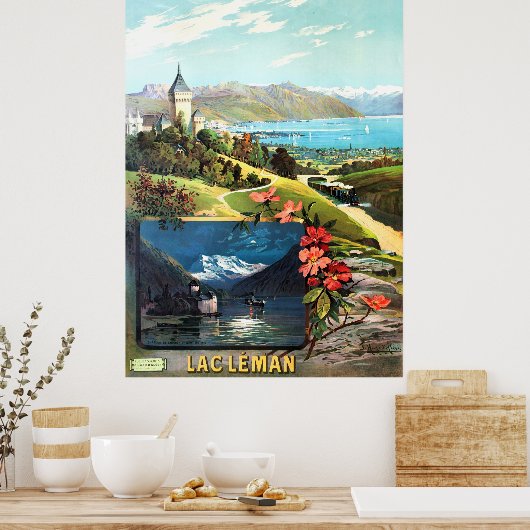 d'ALÉSI, F. Hugo. Lac Leman, 1895. Poster (Keuken)