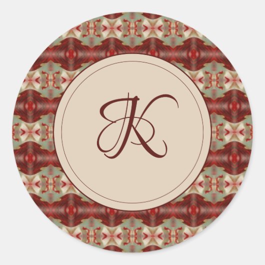 Daley w/Initiaal Envelope Seal Ronde Sticker (Voorkant)