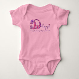 Daleyza meisjes noemen monogram baby romper