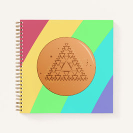 Dalgona Candy Driehoek Spiraal Notebook Notitieboek