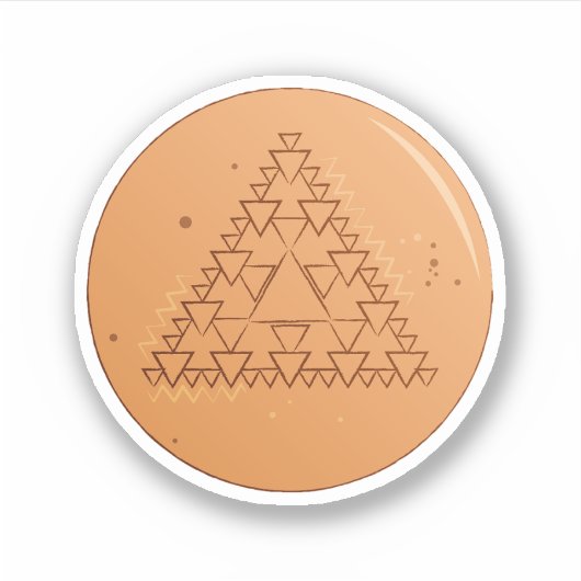 Dalgona Candy Driehoek Sticker (Voorkant)