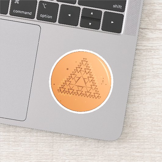 Dalgona Candy Driehoek Sticker (Detail)