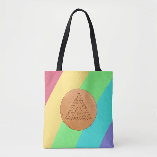 Dalgona Candy Driehoek Tote Tas (Voorkant)