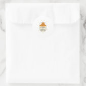 Dalgona Coffee Illustratie TShirt Ronde Sticker (Tas)