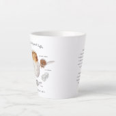 Dalgona-koffieliefhebber | Monogram Latte-mok Latte Mok (Voorkant)