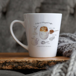 Dalgona-koffieliefhebber Monogram Latte-mok Latte Mok