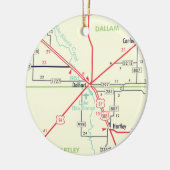 Dalhart TX Map Keramisch Ornament (Links)