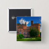 Dalhousie Castle, Midlothian, Schotland Vierkante Button 5,1 Cm (Voorkant /achterkant)