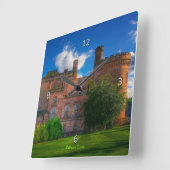 Dalhousie Castle, Midlothian, Schotland Vierkante Klok (Hoek)