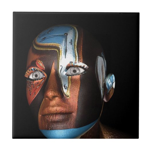 Dali 3d Illustraties over koopwaar Tegeltje (Voorkant)