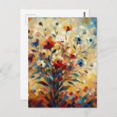 Dali floral briefkaart (Voorkant / Achterkant)